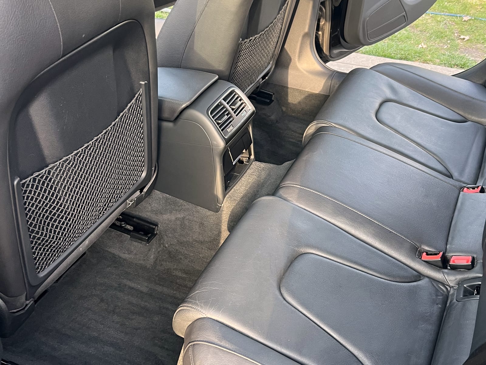 Rear bench & floor after — Sedan · full interior detail